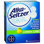 Alka-Seltzer Lemon-Lime 36 Effervescent Tablets 