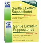 Quality Choice Gentle Laxatives 8 Comfort Shaped Suppositories 