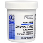 Quality Choice Glycerin Supositories 25 Pediatric Size 