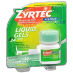 Zyrtec Indoor and Outdoor Allergy 12 Liquid Gels 