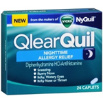 Qlear Quil Nightime Allergy Relief 24 Caplets 