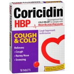 Coricidin Cough and Cold HBP 16 Tablets 