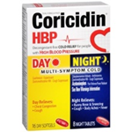 Coricidin Day and Night Multi-Symptom Cold HBP 16 Day and 8 Night Tablets 