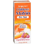 Children's Motrin for Ages 2 -11 Dye-Free Berry Flavor 4 fl oz 