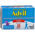 Junior Strength Advil Grape Flavor 24 Chewable Tablets 