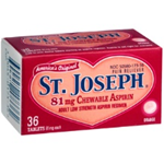 St. Joseph Low Dose Aspirin (81 mg) Chewable 36 tablets  