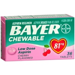 Bayer Chewable (Cherry) 81mg 36 Tablets 