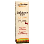 Sundown Naturals Melatonin Liquid Cherry Flavor 2 fl oz 