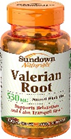 Sundown Naturals Valerian Root 530 mg 100 Capsules 