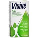 Visine A.C. Astringent/Seasonal Itching + Redness Relief 0.5 fl oz 